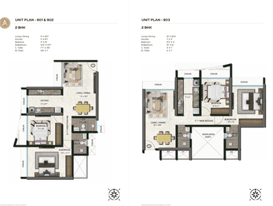 Image of 1221 Sq.ft 2 BHK Apartment / Flat for sale in Tricity Aspire, Kharghar, Navi Mumbai for Rs. 14600000