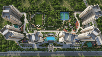 Image of 1800 Sq.ft 3 BHK Apartment / Flat for sale in Ashiana Aaroham Phase II, Sector 80, Gurgaon for Rs. 30000000