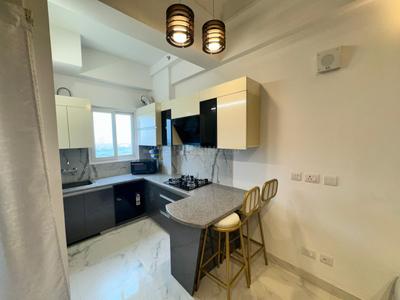 Kitchen Image of 700 Sq.ft 1 RK Apartment / Flat for rent in Purvanchal Royal City Phase 2, Chi V Greater Noida for Rs. 27500