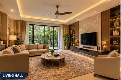 Hall Image of 4042 Sq.ft 4 BHK Villa for sale in Adarsh Palm Acres Part A, Bagalur Bengaluru for Rs. 65000000