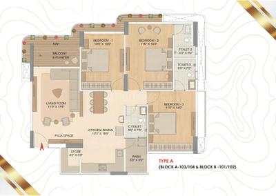Image of 1956 Sq.ft 4 BHK Apartment / Flat for sale in Satellite, Ahmedabad for Rs. 30340000