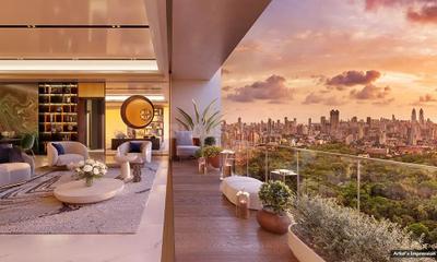 Hall Image of 1081 Sq.ft 3 BHK Apartment / Flat for rent in Piramal Aranya, Byculla Mumbai for Rs. 200000