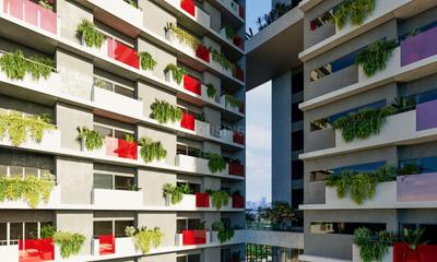 Floor Plan Image of 1413 Sq.ft 2 BHK Apartment / Flat for sale in Vida, Gujarat International Finance Tec City Gandhinagar for Rs. 16000000