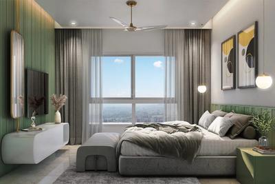 Bedroom Image of 1024 Sq.ft 2 BHK Apartment / Flat for sale in K Raheja Sterling Tower 5, Mohammed Wadi Pune for Rs. 9100000