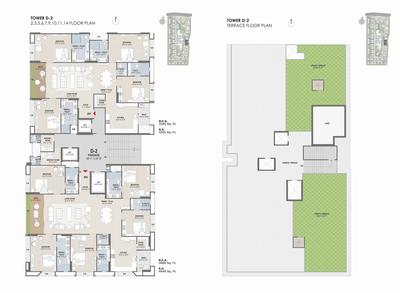 Image of 2743 Sq.ft 3 BHK Apartment / Flat for sale in Vesu, Surat for Rs. 17280900
