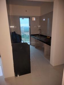 Kitchen Image of 472 Sq.ft 1 BHK Apartment / Flat for rent in Uma Elements Building B Vayu, Daighar Gaon Thane for Rs. 15000
