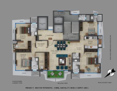 Image of 1660 Sq.ft 4 BHK Apartment / Flat for sale in Rigved Windsong, Matunga East, Mumbai for Rs. 91000000
