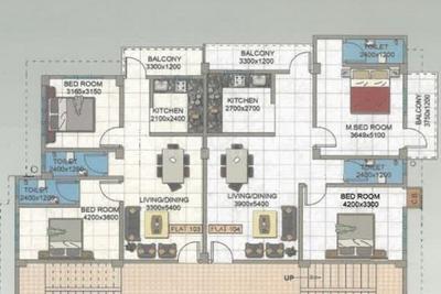 Image of 1215 Sq.ft 3 BHK Apartment / Flat for sale in Khanapara, Guwahati for Rs. 8100000