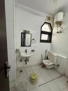 Bathroom Image of 300 Sq.ft 1 RK Builder Floor for rent in Lajpat Nagar New Delhi for Rs. 21000