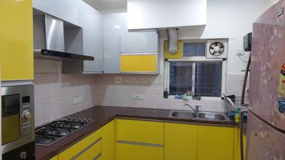 Kitchen Image of 1500 Sq.ft 3 BHK Apartment / Flat for rent in Srijan Centrum, Gobra Kolkata for Rs. 53000