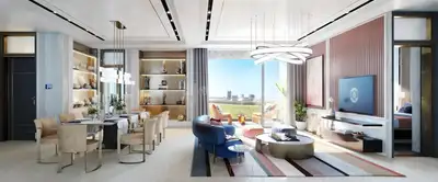 Hall Image of 2500 Sq.ft 4 BHK Apartment / Flat for rent in Piramal Mahalaxmi South Tower, Worli Mumbai for Rs. 400000