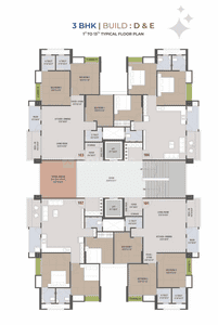 Image of 1625 Sq.ft 3 BHK Apartment / Flat for sale in Prince Elegance, Sima Nagar, Surat for Rs. 5850000