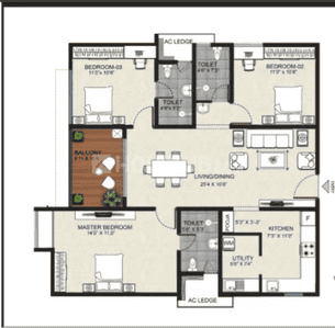 Image of 2145 Sq.ft 4 BHK Apartment / Flat for sale in Sholinganallur, Chennai for Rs. 18500000