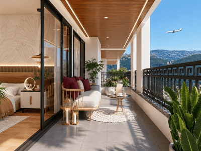 Balcony Image of 1900 Sq.ft 2 BHK Apartment / Flat for sale in Aura Heights, Mussoorie Road Dehradun for Rs. 24869000