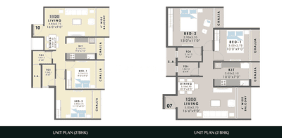 Image of 950 Sq.ft 2 BHK Apartment / Flat for sale in Today Satyam Heaven, Kamothe, Navi Mumbai for Rs. 11478000