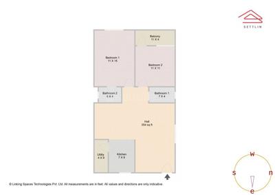 Image of 1145 Sq.ft 2 BHK Apartment / Flat for sale in Somasundarapalya, Bengaluru for Rs. 8600000
