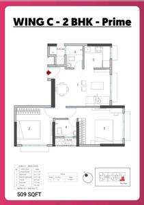 Image of 653 Sq.ft 2 BHK Apartment / Flat for sale in UK Iona C Wing, Andheri East, Mumbai for Rs. 12800000