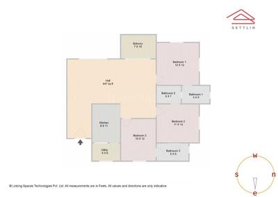 Image of 1575 Sq.ft 3 BHK Apartment / Flat for sale in Kaikondrahalli, Bengaluru for Rs. 24000000