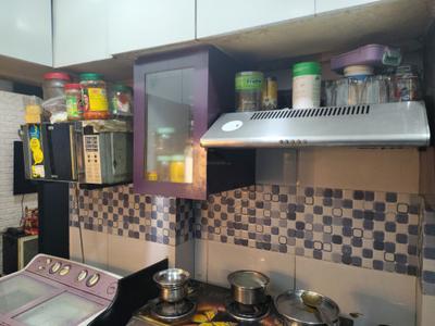 Kitchen Image of 430 Sq.ft 1 BHK Apartment / Flat for rent in Bhakti Park, Kasarvadavali Thane for Rs. 18250
