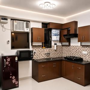 Kitchen Image of 825 Sq.ft 2 BHK Apartment / Flat for sale in Hare Krishana Orchid, Sunrakh Bangar Vrindavan for Rs. 8000000