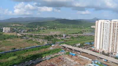 Balcony Image of 1100 Sq.ft 3 BHK Apartment / Flat for rent in Sunteck Maxx World, Naigaon East Naigaon for Rs. 21000