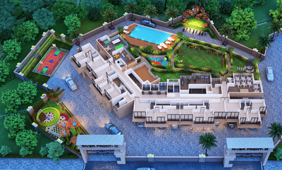 Image of 850 Sq.ft 2 BHK Apartment / Flat for sale in QA Riverfront , Taloja, Navi Mumbai for Rs. 4956000