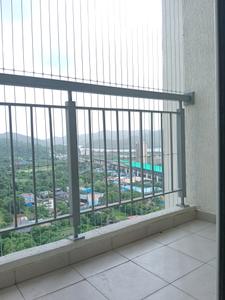 Bedroom Three Image of 925 Sq.ft 3 BHK Apartment / Flat for rent in Kasarvadavali Thane for Rs. 45000