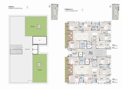 Image of 2743 Sq.ft 3 BHK Apartment / Flat for sale in Vesu, Surat for Rs. 17280900