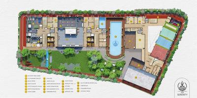 Image of 969 Sq.ft 2 BHK Apartment / Flat for sale in Ask Serinity, Bhatagaon, Raipur for Rs. 5240000