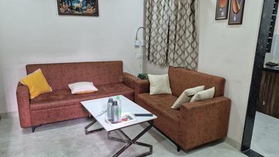 Living Room Image of 650 Sq.ft 1 BHK Apartment / Flat for rent in Mahalakshmi Nagar Indore for Rs. 22000