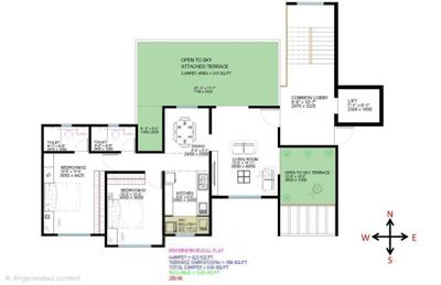 Image of 1228 Sq.ft 2 BHK Apartment / Flat for sale in Erandwane, Pune for Rs. 19500000