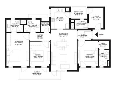 Image of 1484 Sq.ft 2.5 BHK Apartment / Flat for sale in Ireo The Corridors, Sector 67, Gurgaon for Rs. 23800000