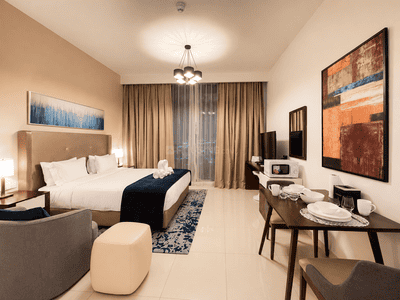 Balcony Image of 377 Sq.ft 1 RK Apartment / Flat for sale in Damac Avanti Tower, Business Bay Dubai for Rs. 20017885