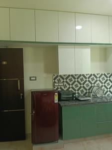 Kitchen Image of 500 Sq.ft 1 RK Apartment / Flat for rent in Thanisandra Bengaluru for Rs. 20000