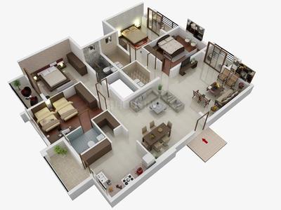 Image of 2100 Sq.ft 4 BHK Apartment / Flat for sale in Dolphin Jewel O, Deopuri, Raipur for Rs. 10500000
