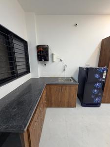 Kitchen Image of 400 Sq.ft 1 RK Apartment / Flat for rent in Scheme No 114 Indore for Rs. 16000