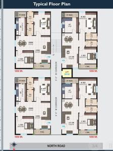 Image of 1100 Sq.ft 2 BHK Apartment / Flat for sale in Asr Diamond, Miyapur, Hyderabad for Rs. 7015000