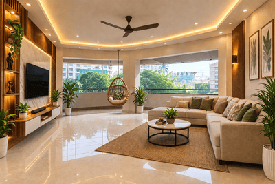 Living Room Image of 2017 Sq.ft 3 BHK Apartment / Flat for sale in Devi One Avenue, Panvel Navi Mumbai for Rs. 19161500