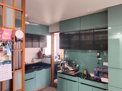 Kitchen Image of 1255 Sq.ft 3.5 BHK Apartment / Flat for rent in Malabar Exotica, Tragad Ahmedabad for Rs. 43000