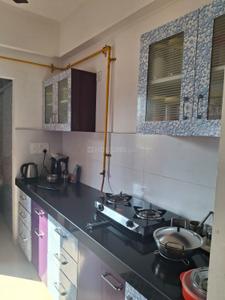 Kitchen Image of 600 Sq.ft 1 BHK Apartment / Flat for rent in Godrej Garden City, Chandkheda Ahmedabad for Rs. 22000