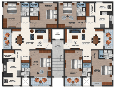 Image of 1836 Sq.ft 3 BHK Apartment / Flat for sale in Innovative 3 Block, KK Nagar, Chennai for Rs. 29376000