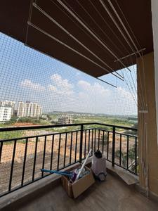 Balcony Image of 1864 Sq.ft 3 BHK Apartment / Flat for rent in Crown Whistling Woods, Manchirevula Hyderabad for Rs. 50000