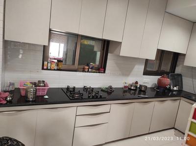 Kitchen Image of 850 Sq.ft 1 BHK Apartment / Flat for rent in Palanpur Surat for Rs. 23000