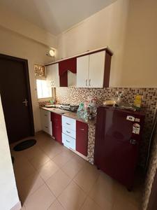 Kitchen Image of 1050 Sq.ft 2 BHK Apartment / Flat for rent in AWHO Vay Sector 8B G, Vrindavan Yojana Lucknow for Rs. 25000