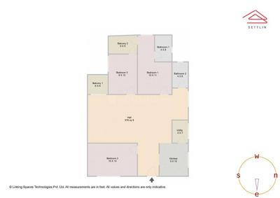 Image of 1697 Sq.ft 3 BHK Apartment / Flat for sale in Assetz Atmos And Aura by Assetz Property Group, Gunjur, Bengaluru for Rs. 16400000