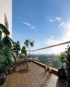 Balcony Image of 1350 Sq.ft 3 BHK Apartment / Flat for sale in Shree Miraya, New Town Kolkata for Rs. 18600000