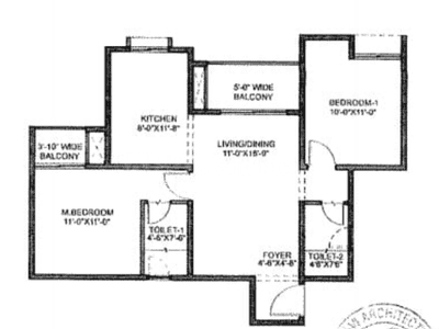 Image of 1057 Sq.ft 2 BHK Apartment / Flat for sale in Provident Ecopolitan, Gummanahalli, Bengaluru for Rs. 10500000