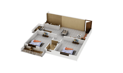 Floor Plan Image of 950 Sq.ft 2 BHK Builder Floor for sale in Narayanpur Anant Muzaffarpur for Rs. 3500000
