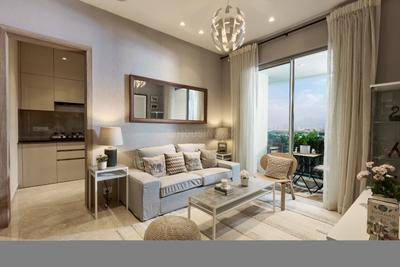 Living Room Image of 460 Sq.ft 1 BHK Apartment / Flat for sale in Hiranandani Kalyan Bldg A Oakwood Bldg B Bridgewood Bldg C Greenwood, Bhiwandi Thane for Rs. 5400000