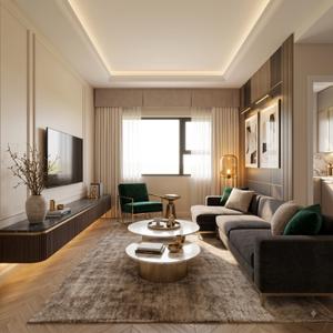 Living Room Image of 1221 Sq.ft 2 BHK Apartment / Flat for sale in Mumbra Thane for Rs. 9760000